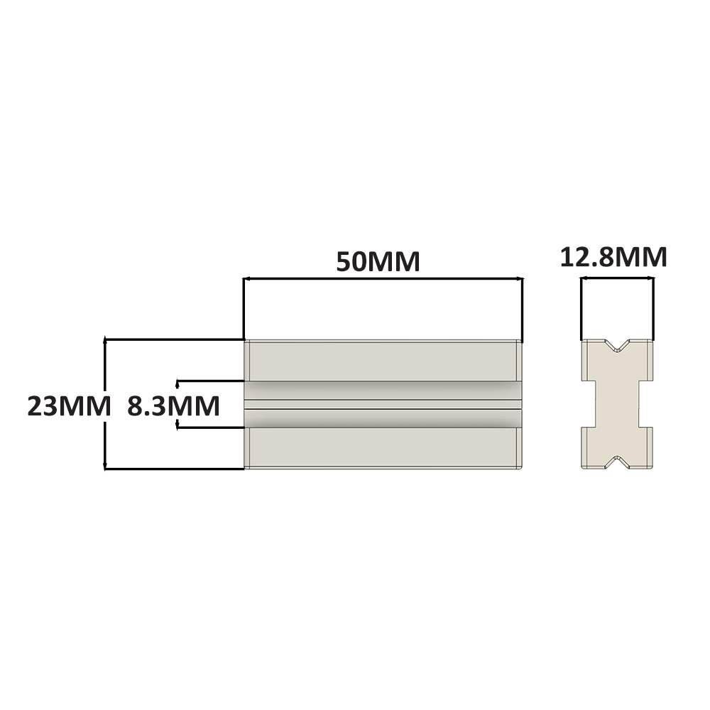 41-350-0 MODULAR SOLUTIONS PARALLEL INNER T-SLOT CONNECTION SLIDES INTO SLOT